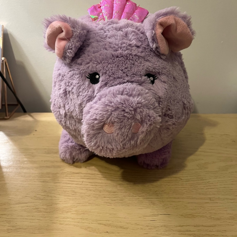 Cute Your Zone Purple Plush Mermaid Piggy Bank